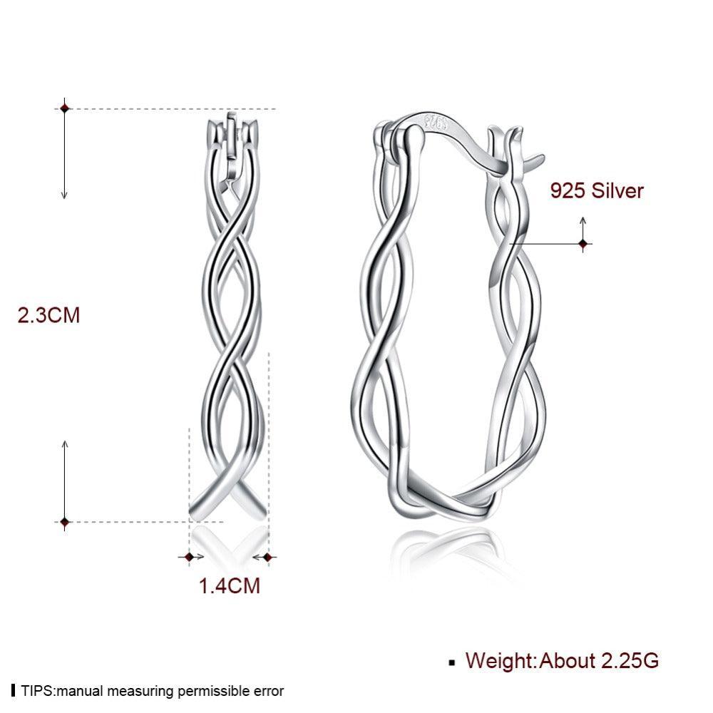 Silver Hoop Design Earrings For Women Jewelry For Women - Personalized Jewel
