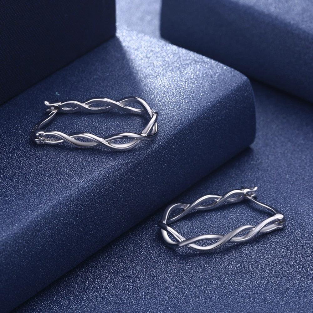 Silver Hoop Design Earrings For Women Jewelry For Women - Personalized Jewel
