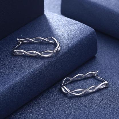 Silver Hoop Design Earrings For Women Jewelry For Women - Personalized Jewel