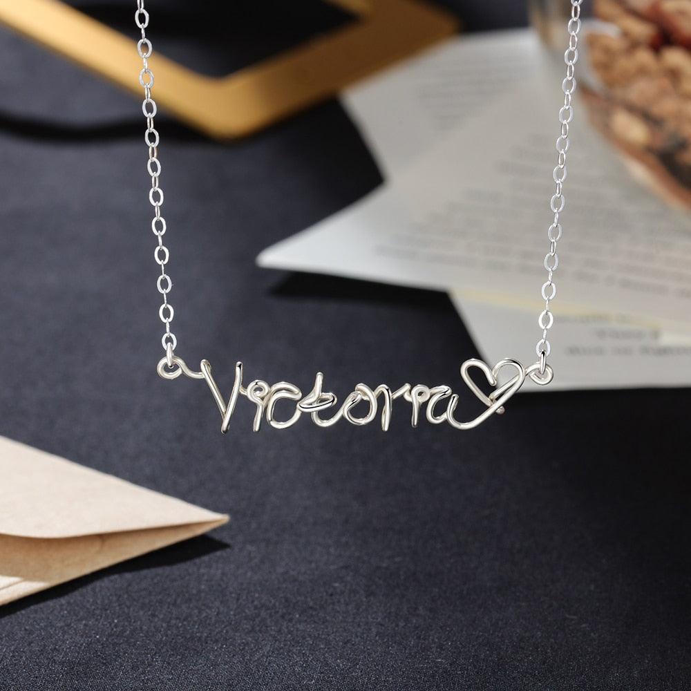 Silver Necklace for Women, Handmade Style Silver Wire Necklace for Women - Personalized Jewel
