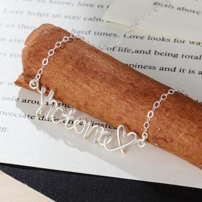 Silver Necklace for Women, Handmade Style Silver Wire Necklace for Women - Personalized Jewel