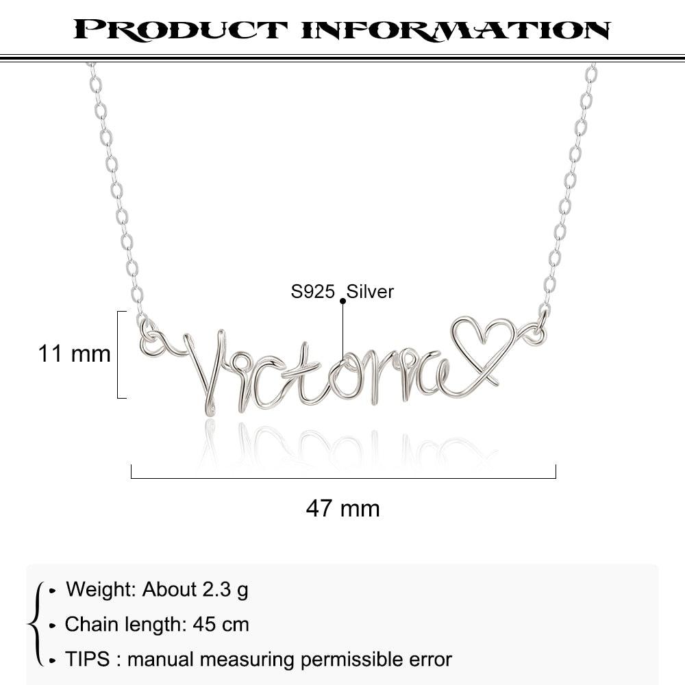Silver Necklace for Women, Handmade Style Silver Wire Necklace for Women - Personalized Jewel