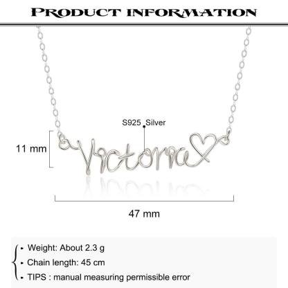 Silver Necklace for Women, Handmade Style Silver Wire Necklace for Women - Personalized Jewel