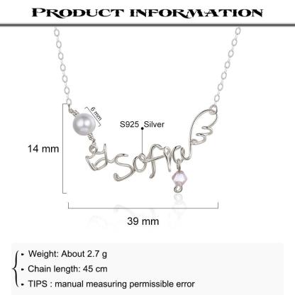 Silver Necklace For Women, Handmade Style Silver Wire Necklace For Women - Personalized Jewel
