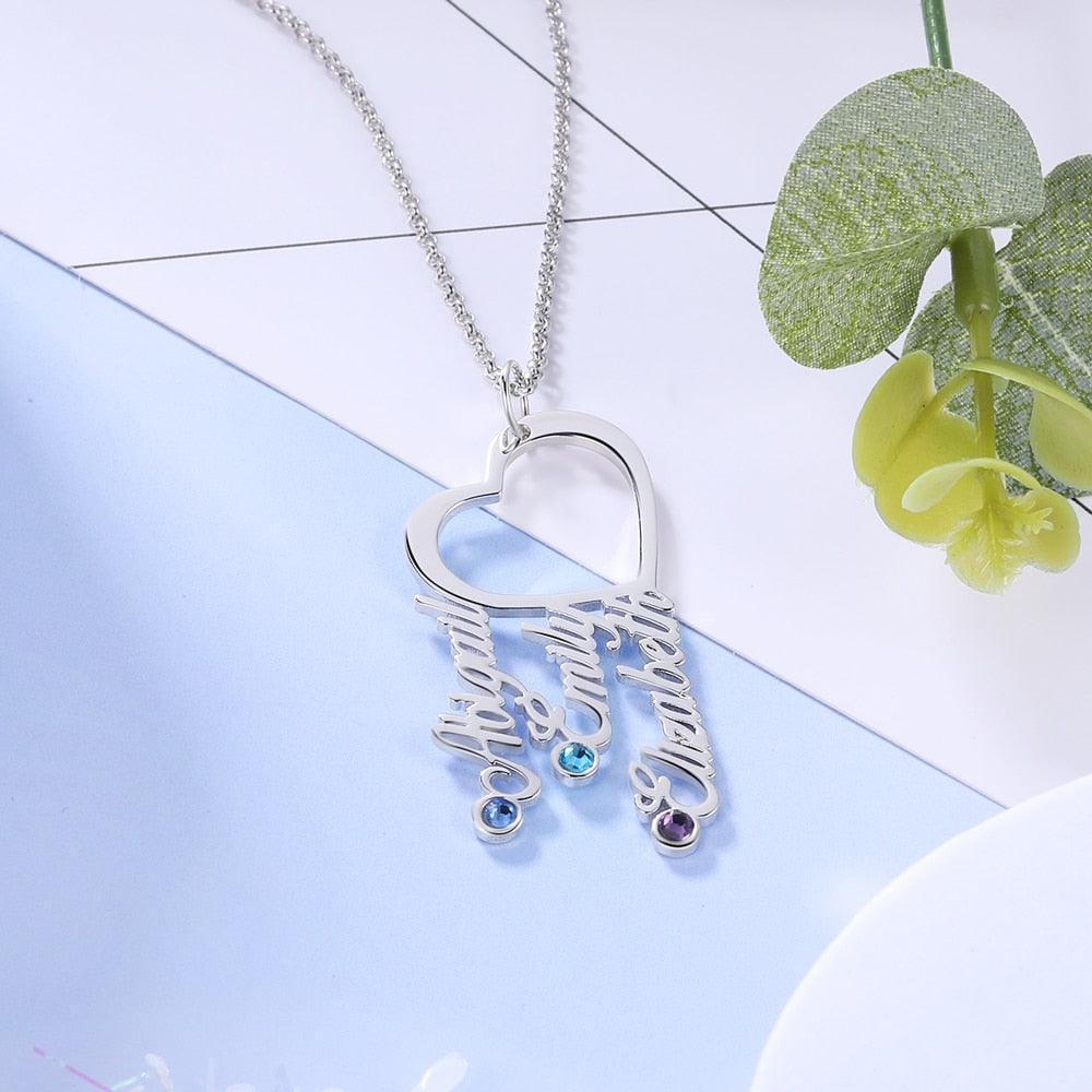 Silver Pendant For Women, Name-plate Style Silver Jewellery For Women Name Engraved Necklace - Personalized Jewel