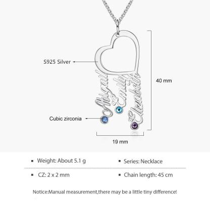 Silver Pendant For Women, Name-plate Style Silver Jewellery For Women Name Engraved Necklace - Personalized Jewel