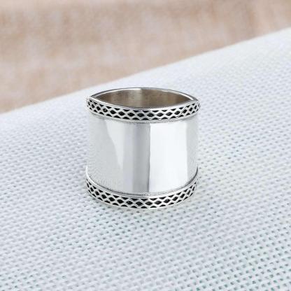 Solid 925 Sterling Silver Female Rings 20mm Wide Rings Simple Style Rings Wedding Accessories Jewelry - Personalized Jewel