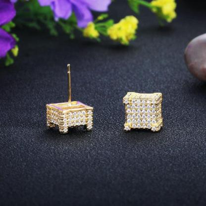 Square Shape Ear Stud Fashion Party Jewelry Earrings For Women - Personalized Jewel