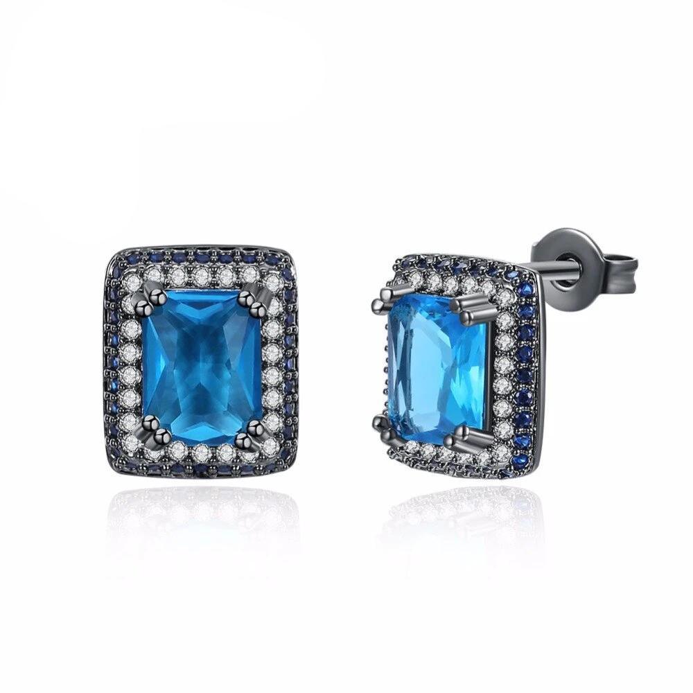 Square Shape Ear Stud Trendy Earring Collection For Girls-Personalized Jewels