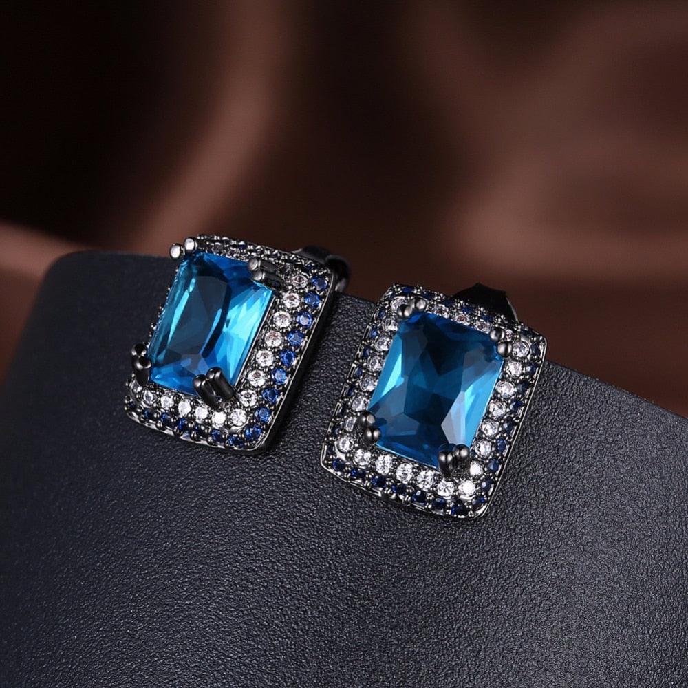 Square Shape Ear Stud Trendy Earring Collection For Girls-Personalized Jewels