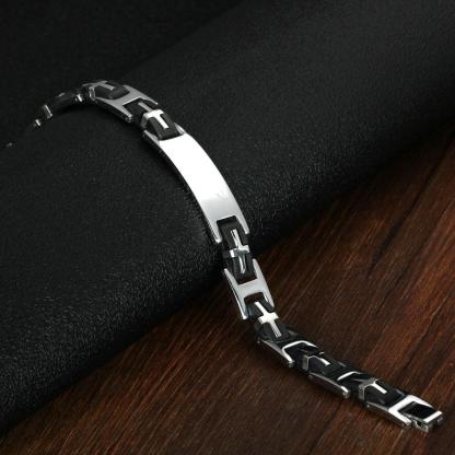 Stainless Steel 220mm Length Bracelet- Everyday Wear Trendy Bracelet for Men- Cross Bracelets for Every Wear- Punk Trendy Bracelet for Men - Personalized Jewel