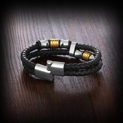 Stainless Steel Bracelet For Men - Wrap Wristband Bracelet For Men - Classic Bracelet Wrap For Men - Accessories For Men - Best Jewelry Gift For Men - Personalized Jewel