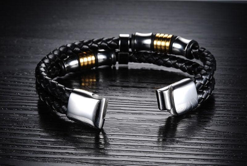 Stainless Steel Bracelet For Men - Wrap Wristband Bracelet For Men - Classic Bracelet Wrap For Men - Accessories For Men - Best Jewelry Gift For Men - Personalized Jewel