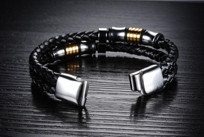 Stainless Steel Bracelet For Men - Wrap Wristband Bracelet For Men - Classic Bracelet Wrap For Men - Accessories For Men - Best Jewelry Gift For Men - Personalized Jewel