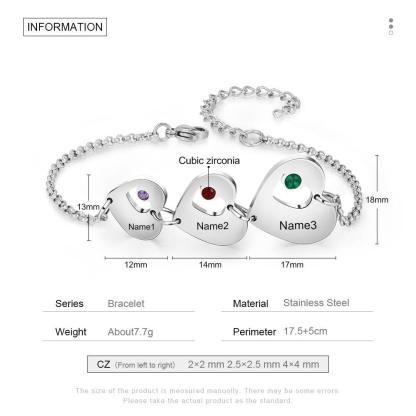 Stainless Steel Bracelet- Personalized Bracelet for Women - Personalized Jewel