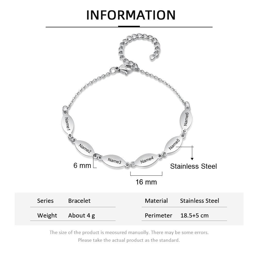 Stainless Steel Bracelet Personalized Bracelet for Women - Personalized Jewel