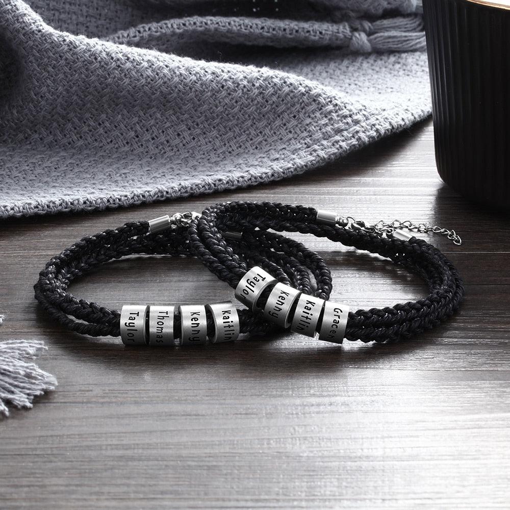 Stainless Steel Custom Beads Bracelet Customized Jewelry For Men - Personalized Jewel