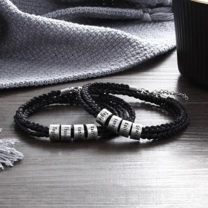 Stainless Steel Custom Beads Bracelet Customized Jewelry For Men - Personalized Jewel