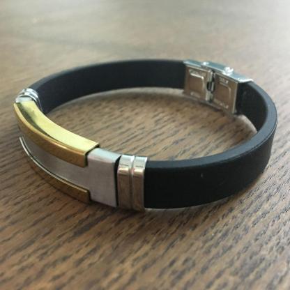 Stainless Steel Genuine Leather Punk Bracelets for Women, Trendy Black Wristbands, Anniversary Gift - Personalized Jewel