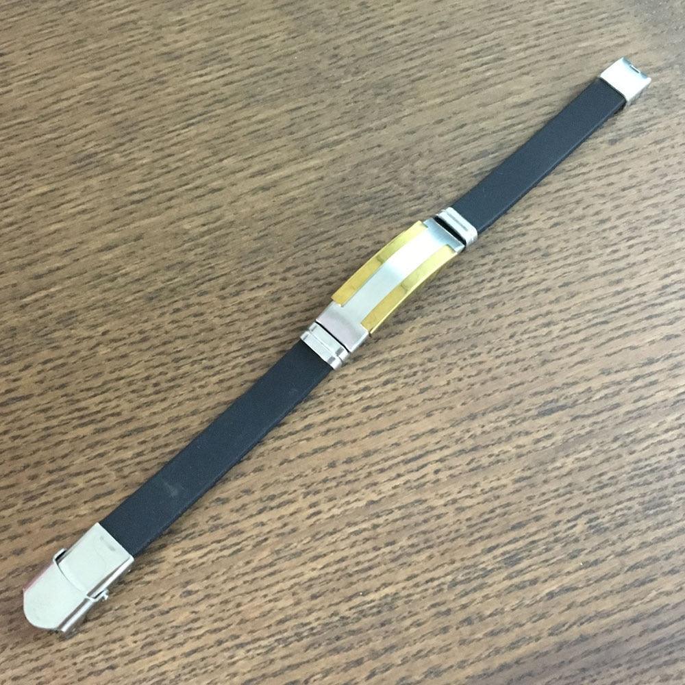 Stainless Steel Genuine Leather Punk Bracelets for Women, Trendy Black Wristbands, Anniversary Gift - Personalized Jewel