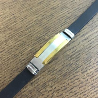 Stainless Steel Genuine Leather Punk Bracelets for Women, Trendy Black Wristbands, Anniversary Gift - Personalized Jewel