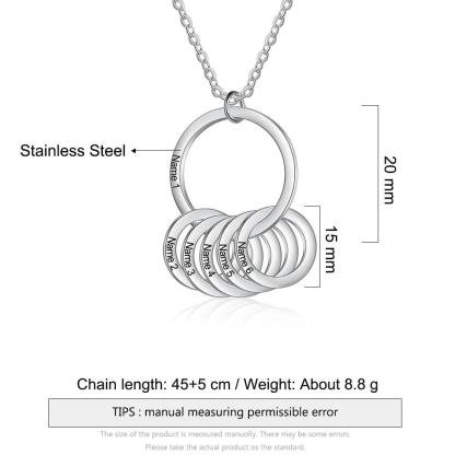 Stainless Steel Name Engraved Jewellery for Women, Customized Jewellery for Women, Circle Pendant Accessories for Girls - Personalized Jewel