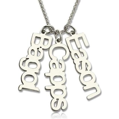 Sterling Silver 925 Personalized Necklace with Customizable Name Pendant, Trendy Jewelry Gift - Personalized Jewel