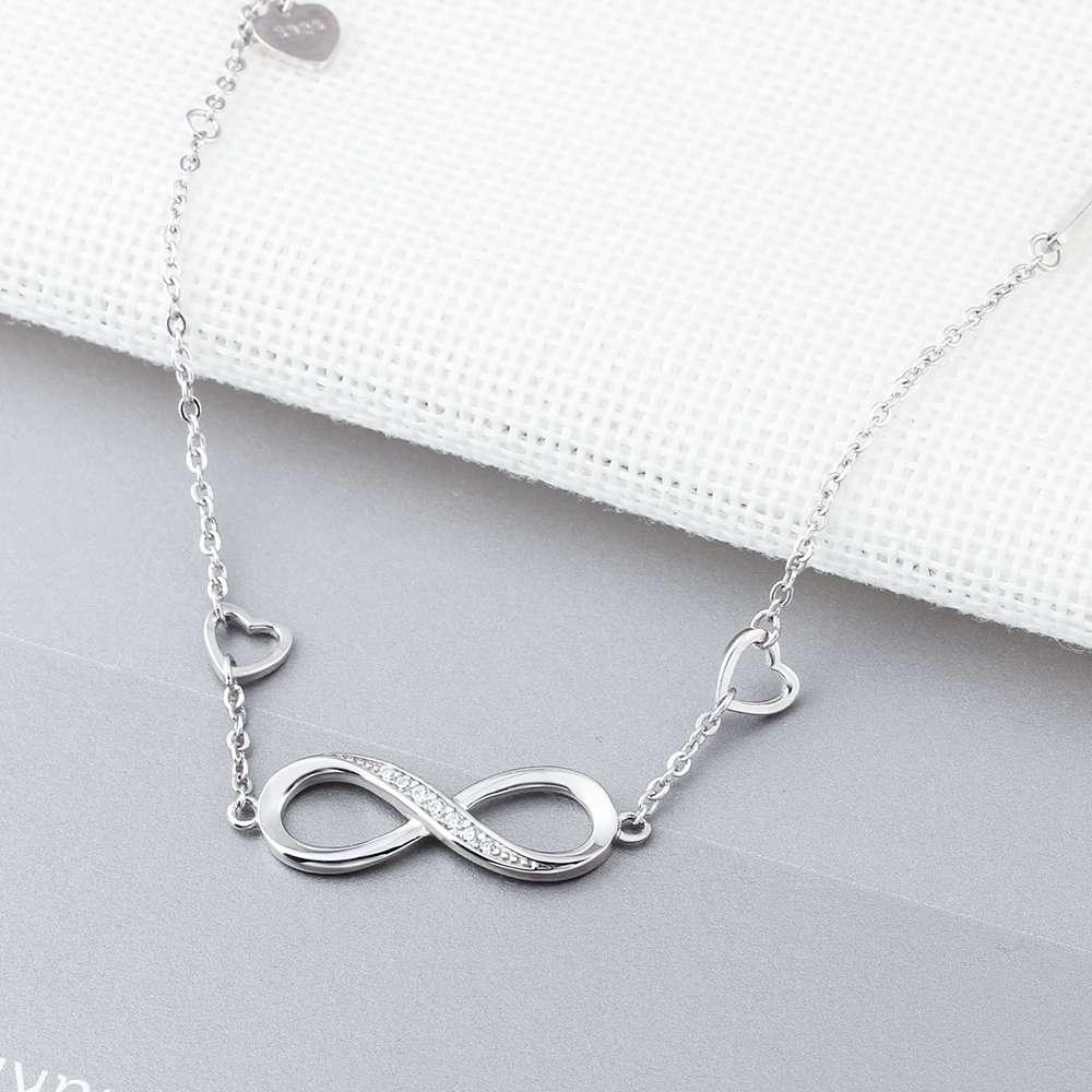 Sterling Silver Bracelet Infinity Diamond Bracelet Trendy Gift for Women - Personalized Jewel