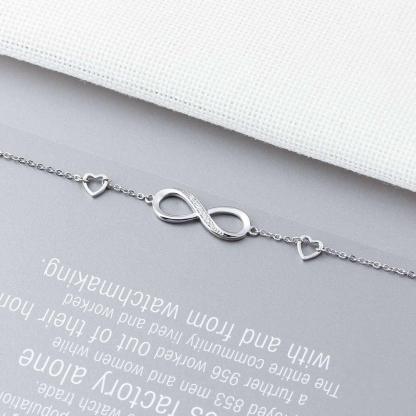 Sterling Silver Bracelet Infinity Diamond Bracelet Trendy Gift for Women - Personalized Jewel