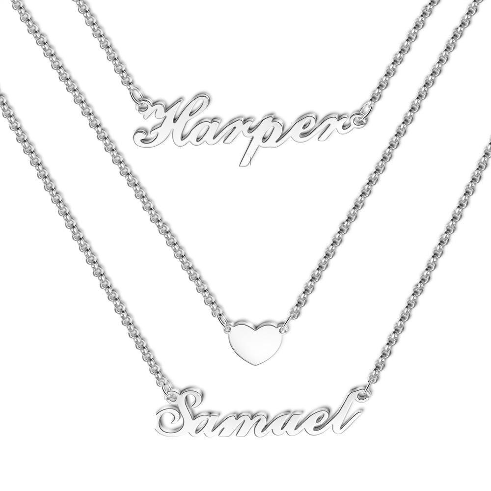 Sterling Silver Custom Nameplate Necklace Personalized Necklace-Personalized Jewels