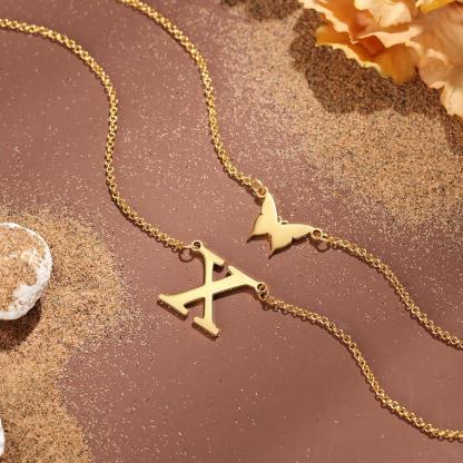 Sterling Silver Double Layered Necklaces Accessories for Women - Personalized Jewel