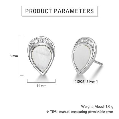 Sterling Silver Drop In The Ocean Earring Water Drop Ear Stud-Personalized Jewels