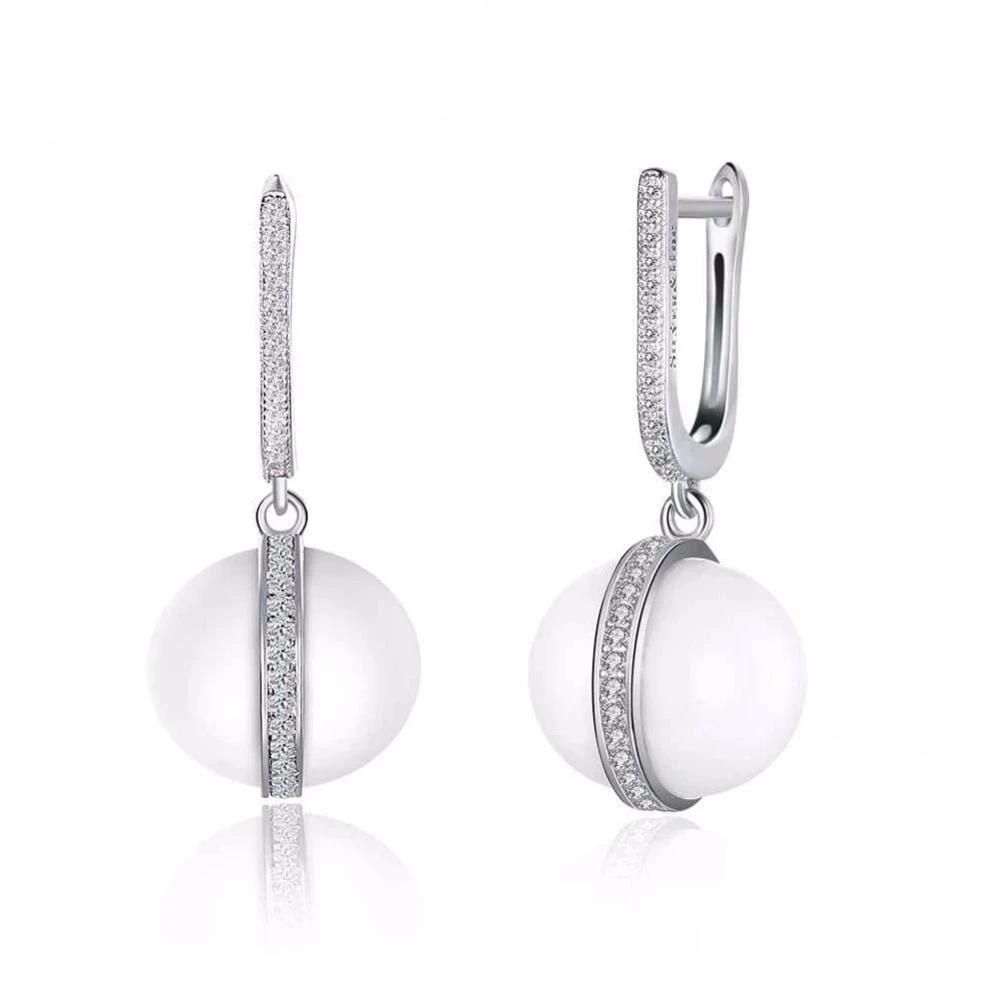 Sterling Silver Earrings for Women Cubic Zirconia Micro Insert Earrings for Women - Personalized Jewel