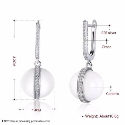 Sterling Silver Earrings for Women Cubic Zirconia Micro Insert Earrings for Women - Personalized Jewel