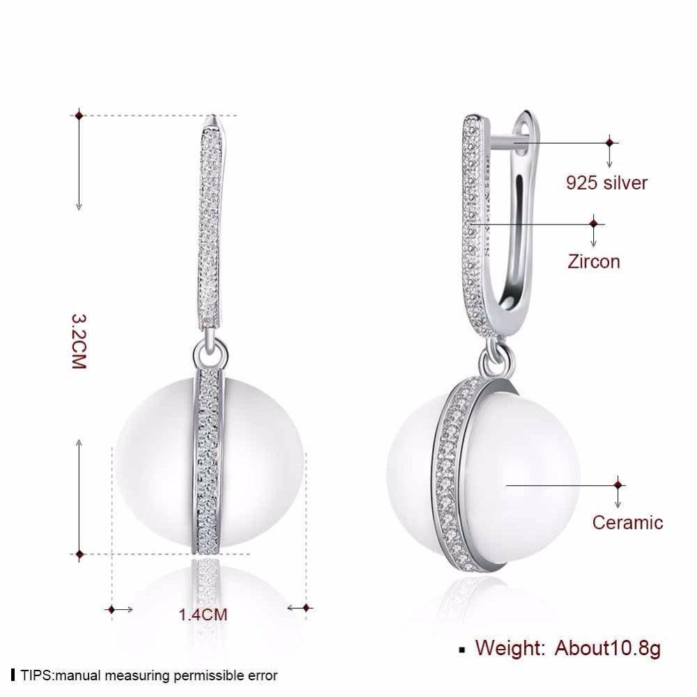 Sterling Silver Earrings for Women Cubic Zirconia Micro Insert Earrings for Women - Personalized Jewel