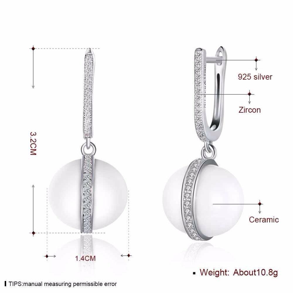Sterling Silver Earrings for Women Cubic Zirconia Micro Insert Earrings for Women - Personalized Jewel