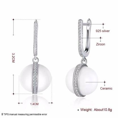 Sterling Silver Earrings for Women Cubic Zirconia Micro Insert Earrings for Women - Personalized Jewel
