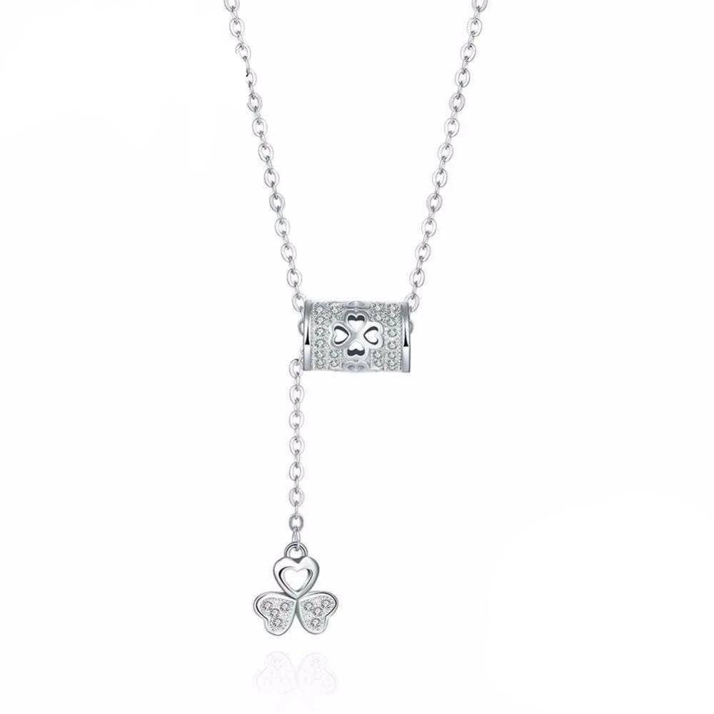 Sterling Silver Flower Pattern Party Necklaces for Women - Perfect Fashionable Jewelry for Trendsetters - Personalized Jewel