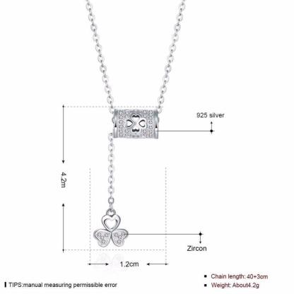 Sterling Silver Flower Pattern Party Necklaces for Women - Perfect Fashionable Jewelry for Trendsetters - Personalized Jewel