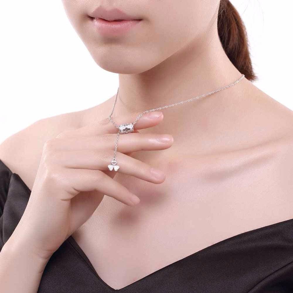 Sterling Silver Flower Pattern Party Necklaces for Women - Perfect Fashionable Jewelry for Trendsetters - Personalized Jewel