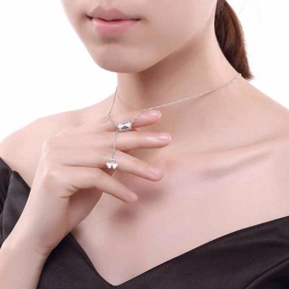 Sterling Silver Flower Pattern Party Necklaces for Women - Perfect Fashionable Jewelry for Trendsetters - Personalized Jewel