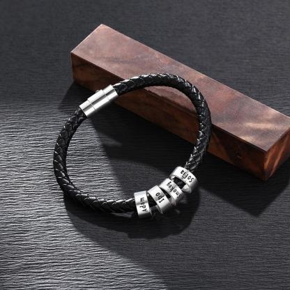 Sterling Silver Jewelry for Men- Beads Bracelet for Men - Customized Jewelry for Men- Birthday Gift for Men - Personalized Jewel