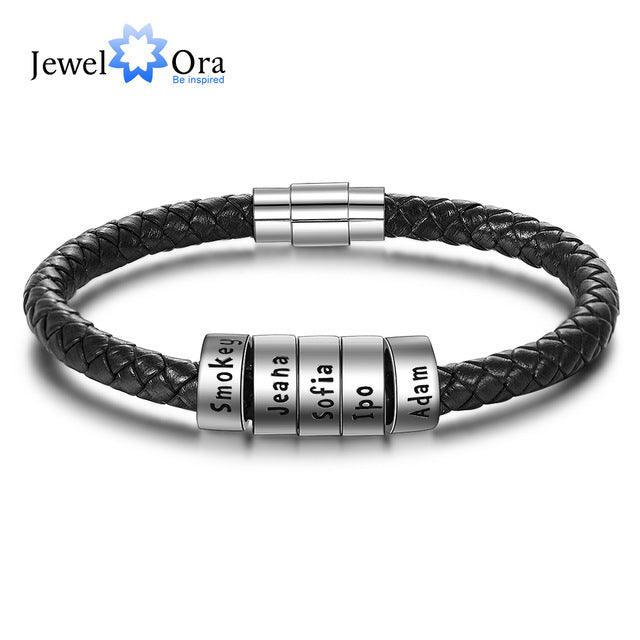Sterling Silver Jewelry for Men- Beads Bracelet for Men - Customized Jewelry for Men- Birthday Gift for Men - Personalized Jewel