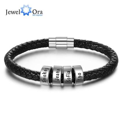 Sterling Silver Jewelry for Men- Beads Bracelet for Men - Customized Jewelry for Men- Birthday Gift for Men - Personalized Jewel