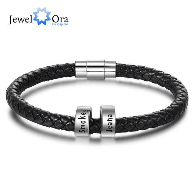 Sterling Silver Jewelry for Men- Beads Bracelet for Men - Customized Jewelry for Men- Birthday Gift for Men - Personalized Jewel