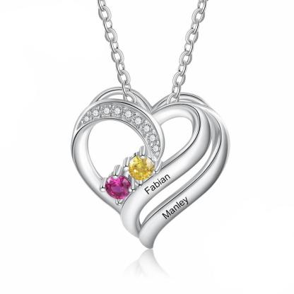 Sterling Silver Jewelry for Women Heart Shaped Pendant - Personalized Jewel