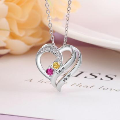 Sterling Silver Jewelry for Women Heart Shaped Pendant - Personalized Jewel