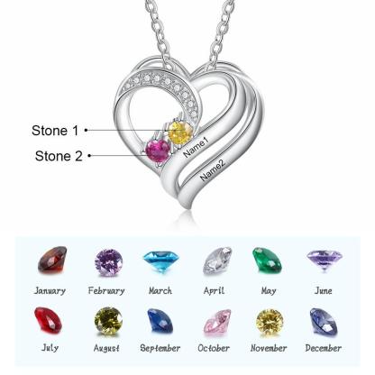 Sterling Silver Jewelry for Women Heart Shaped Pendant - Personalized Jewel