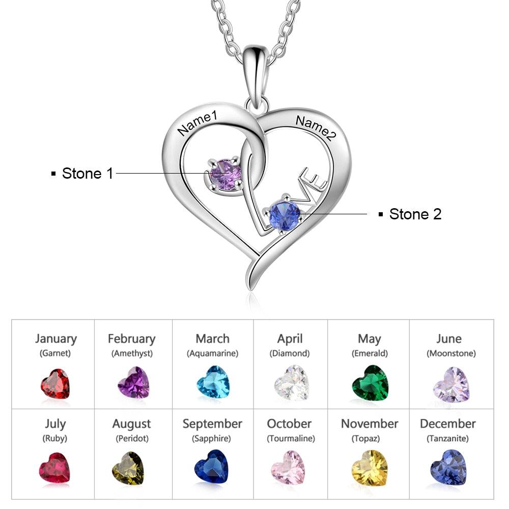 Sterling Silver Personalized Jewellery for Women, Birthstone Engraved Jewellery for Women, Engraved Accessories for Women - Personalized Jewel