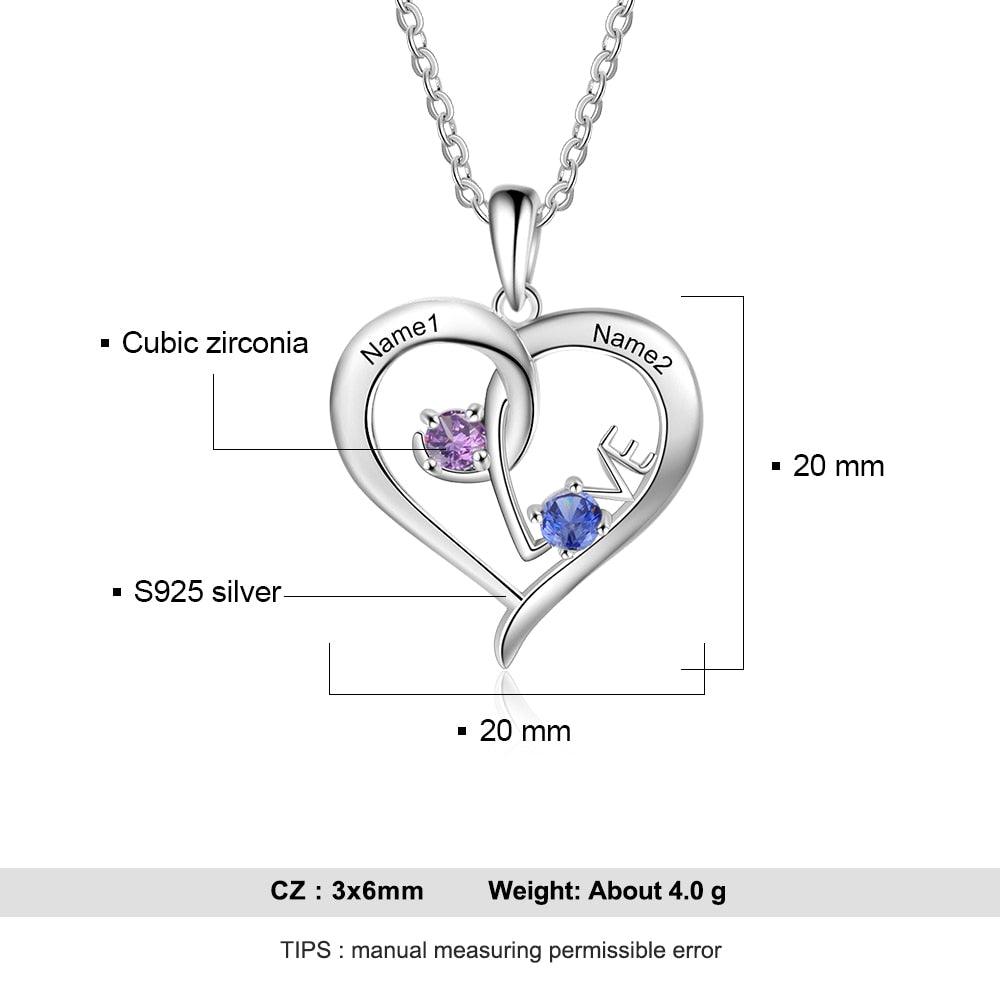 Sterling Silver Personalized Jewellery for Women, Birthstone Engraved Jewellery for Women, Engraved Accessories for Women - Personalized Jewel